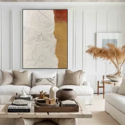 Large abstract brown Painting handmade Abstract oil painting hand painted Beige Painting handmade wabi sabi artwork oil painting Textured Oil Painting Beige Oil Painting Modern decor