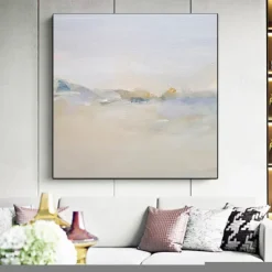 Large Abstract seascape Oil Painting hand painted Sky and Beach oil painting Canvas Wall Art Modern Coastal painting Wall Art painting for Living Room Ocean Decoration