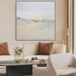 Large Abstract seascape Oil Painting hand painted Sky and Beach oil painting Canvas Wall Art Modern Coastal painting Wall Art painting for Living Room Ocean Decoration