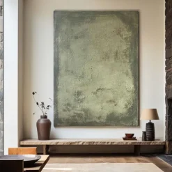 Large Blue Green Abstract Canvas Art Hand painted Oil Painting On Canvas Modern Original Artwork Green Blue Abstract Painting Living Room Decor No Frame