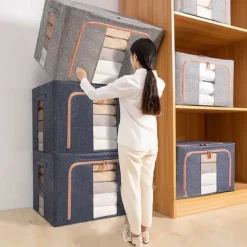 Large Capacity Clothes Storage Box Foldable Dustproof Closet Organizer Oxford Cloth Luggage Blanket Quilt Sorting Bag