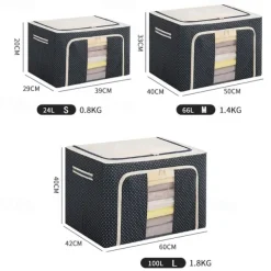 Large Capacity Clothes Storage Box Foldable Dustproof Closet Organizer Oxford Cloth Luggage Blanket Quilt Sorting Bag