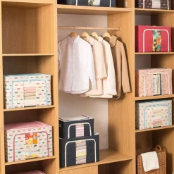 Large Capacity Clothes Storage Box Foldable Dustproof Closet Organizer Oxford Cloth Luggage Blanket Quilt Sorting Bag