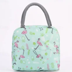 Large Capacity Small Fresh Printed Insulation Bag Ice Pack Printed Bento Bag Portable Hand-Held Lunch Bag