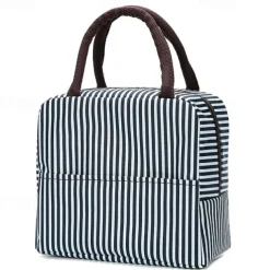 Large Capacity Small Fresh Printed Insulation Bag Ice Pack Printed Bento Bag Portable Hand-Held Lunch Bag