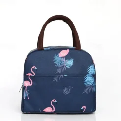 Large Capacity Small Fresh Printed Insulation Bag Ice Pack Printed Bento Bag Portable Hand-Held Lunch Bag