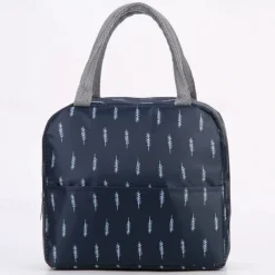 Large Capacity Small Fresh Printed Insulation Bag Ice Pack Printed Bento Bag Portable Hand-Held Lunch Bag