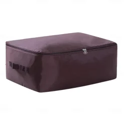 Large Clothes Storage Bag, Under Bag Storage Zipper Clothes Organizer With Handle, Space Saver Containers For Bedding