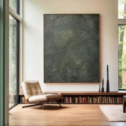 Large Green Texture Painting hand painted Dark Green Abstract oil painting handmade Wall Art Sage Green Abstract Painting Modern Texture Canvas Art Green Wall Art paintings