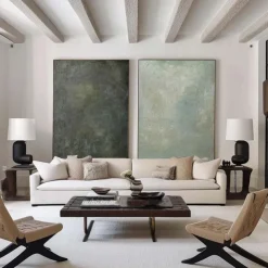 Large Green Texture Painting hand painted Dark Green Abstract oil painting handmade Wall Art Sage Green Abstract Painting Modern Texture Canvas Art Green Wall Art paintings