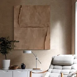 Large handmade Abstract Oil painting on Canvas handmade Minimalist Wall Art Modern Textured Brown Painting Oversized Canvas painting Art Room Decor