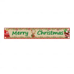 Large Merry Christmas Banner Xmas Decoration Snowman Christmas Tree Hanging Huge Sign Holiday Party Supplies Home Decor For Outdoor, Indoor, Yard, Garden, Porch, Lawn