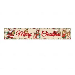 Large Merry Christmas Banner Xmas Decoration Snowman Christmas Tree Hanging Huge Sign Holiday Party Supplies Home Decor For Outdoor, Indoor, Yard, Garden, Porch, Lawn