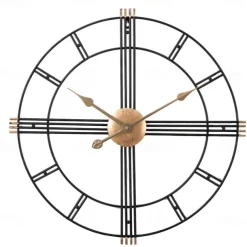 Large Metal Wall Clock Silent Retro Wall Clock Large Roman Numerals Used for Living Room Kitchen Fireplace Bedroom Decoration 50 cm