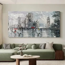 Large New York city painting hand painted Abstract City Painting handmade Urban Art Painting hand painted City Skyline Painting New York Skyline oil painting city paintings Wall Art Abstract Painting
