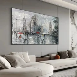 Large New York city painting hand painted Abstract City Painting handmade Urban Art Painting hand painted City Skyline Painting New York Skyline oil painting city paintings Wall Art Abstract Painting
