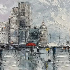 Large New York city painting hand painted Abstract City Painting handmade Urban Art Painting hand painted City Skyline Painting New York Skyline oil painting city paintings Wall Art Abstract Painting