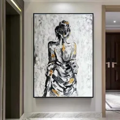 Large Nude Girl Painting handmade Figurative Painting Artwork Large Abstract Girl Painting Hand Painted Impressionism nude girl Painting Fine Art women painting for home decoration best gift