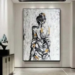 Large Nude Girl Painting handmade Figurative Painting Artwork Large Abstract Girl Painting Hand Painted Impressionism nude girl Painting Fine Art women painting for home decoration best gift