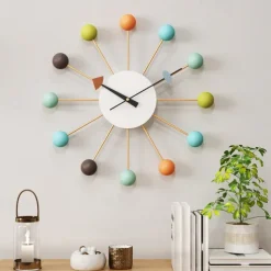 Large Wall Clock Metal Decorative Silent Non-Ticking Big Clocks Modern Home Decorations for Living RoomBedroomDining Room Office
