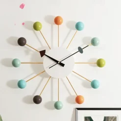 Large Wall Clock Metal Decorative Silent Non-Ticking Big Clocks Modern Home Decorations for Living RoomBedroomDining Room Office
