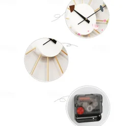 Large Wall Clock Metal Decorative Silent Non-Ticking Big Clocks Modern Home Decorations for Living RoomBedroomDining Room Office