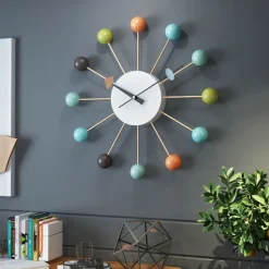 Large Wall Clock Metal Decorative Silent Non-Ticking Big Clocks Modern Home Decorations for Living RoomBedroomDining Room Office