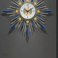 Large Wall Clock Metal Decorative Mid Century Silent Non-Ticking Big Clocks Modern Home Decorations for Living RoomBedroomDining Room Office