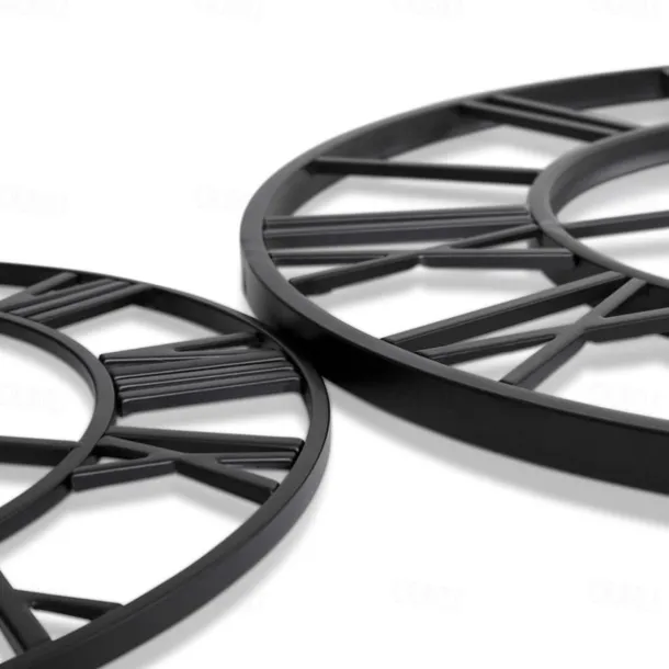 Large Wall Clocks for Home Decor Silent Non Ticking Decorative Metal Wall Clock Round Rustic Clock Battery Operated with Roman Numerals Clock for Living Room Kitchen Bedroom Office 40 50 60 70 cm