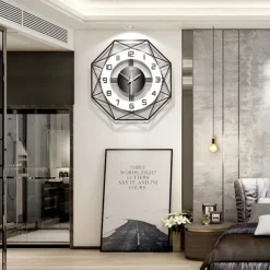 Large Wall Clocks for Living Room Decor 16 inch Silent Modern Wall Clocks Wall Clock Battery Operated Non Ticking Black Wood Decorative Clock Wall for Kitchen Bedroom Office Classroom