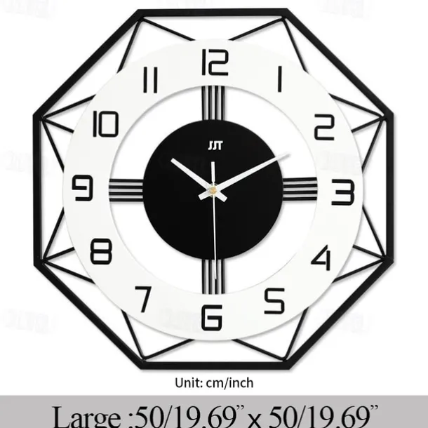 Large Wall Clocks for Living Room Decor 16 inch Silent Modern Wall Clocks Wall Clock Battery Operated Non Ticking Black Wood Decorative Clock Wall for Kitchen Bedroom Office Classroom