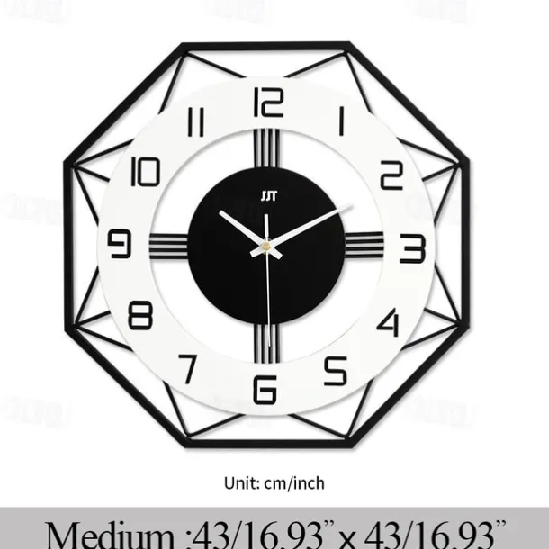 Large Wall Clocks for Living Room Decor 16 inch Silent Modern Wall Clocks Wall Clock Battery Operated Non Ticking Black Wood Decorative Clock Wall for Kitchen Bedroom Office Classroom