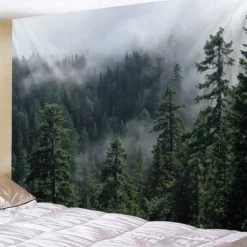 Large Wall Tapestry Art Decor Blanket Curtain Hanging Home Bedroom Living Room Decoration Forest View