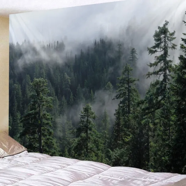 Large Wall Tapestry Art Decor Blanket Curtain Hanging Home Bedroom Living Room Decoration Forest View