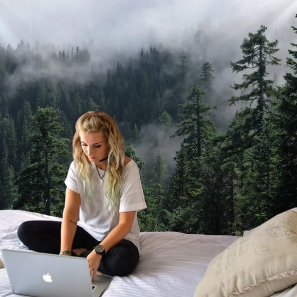 Large Wall Tapestry Art Decor Blanket Curtain Hanging Home Bedroom Living Room Decoration Forest View