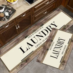 Laundry Mat Rug Kitchen Mat Non-Slip Oil Proof Rug Indoor Outdoor Mat Bedroom Decor Bathroom Mat Entrance Rug Door Mat
