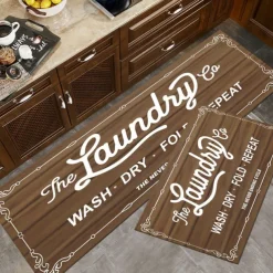Laundry Mat Rug Kitchen Mat Non-Slip Oil Proof Rug Indoor Outdoor Mat Bedroom Decor Bathroom Mat Entrance Rug Door Mat