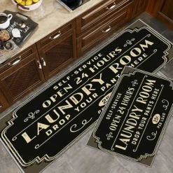 Laundry Mat Rug Kitchen Mat Non-Slip Oil Proof Rug Indoor Outdoor Mat Bedroom Decor Bathroom Mat Entrance Rug Door Mat