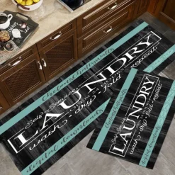 Laundry Mat Rug Kitchen Mat Non-Slip Oil Proof Rug Indoor Outdoor Mat Bedroom Decor Bathroom Mat Entrance Rug Door Mat