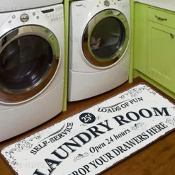 Laundry Mat Rug Kitchen Mat Non-Slip Oil Proof Rug Indoor Outdoor Mat Bedroom Decor Bathroom Mat Entrance Rug Door Mat