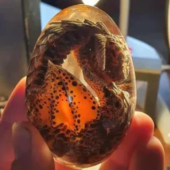 Lava Dragon Egg, Dream Crystal Transparent Dragon Egg, Dragon Egg Crystal, Dragon Statue Decor, Crystal Transparent Lava Dragon Egg Resin Handmade Sculpture Ornaments Souvenir