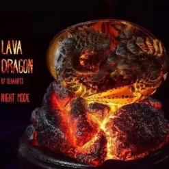 Lava Dragon Egg, Dream Crystal Transparent Dragon Egg, Dragon Egg Crystal, Dragon Statue Decor, Crystal Transparent Lava Dragon Egg Resin Handmade Sculpture Ornaments Souvenir
