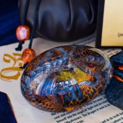 Lava Dragon Egg, Dream Crystal Transparent Dragon Egg, Dragon Egg Crystal, Dragon Statue Decor, Crystal Transparent Lava Dragon Egg Resin Handmade Sculpture Ornaments Souvenir