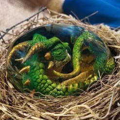 Lava Dragon Egg, Dream Crystal Transparent Dragon Egg, Dragon Egg Crystal, Dragon Statue Decor, Crystal Transparent Lava Dragon Egg Resin Handmade Sculpture Ornaments Souvenir