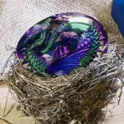Lava Dragon Egg, Dream Crystal Transparent Dragon Egg, Dragon Egg Crystal, Dragon Statue Decor, Crystal Transparent Lava Dragon Egg Resin Handmade Sculpture Ornaments Souvenir