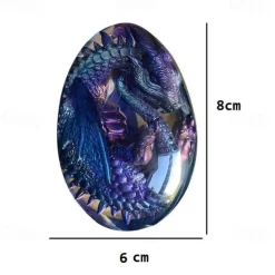 Lava Dragon Egg, Dream Crystal Transparent Dragon Egg, Dragon Egg Crystal, Dragon Statue Decor, Crystal Transparent Lava Dragon Egg Resin Handmade Sculpture Ornaments Souvenir