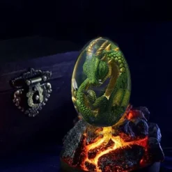 Lava Dragon Egg, Dream Crystal Transparent Dragon Egg, Dragon Egg Crystal, Dragon Statue Decor, Crystal Transparent Lava Dragon Egg Resin Handmade Sculpture Ornaments Souvenir