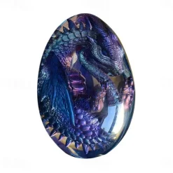 Lava Dragon Egg, Dream Crystal Transparent Dragon Egg, Dragon Egg Crystal, Dragon Statue Decor, Crystal Transparent Lava Dragon Egg Resin Handmade Sculpture Ornaments Souvenir