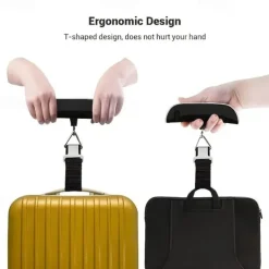 110lb/50kg Digital Handheld Luggage Hanging Baggage Scale With Backlight LCD Display