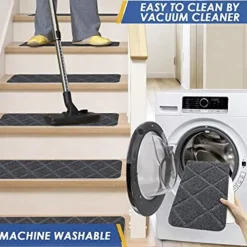 Leaf Carpet Stair Treads for Wooden Steps Stairs Carpet Tape Peel and Stick with Double Adhesive Tape